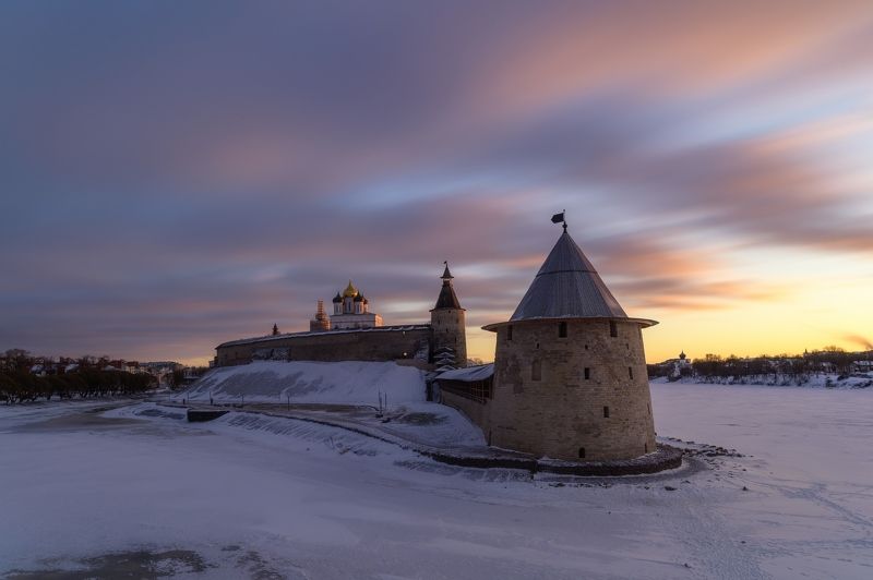 псков, пейзаж, Вечер Рождества... фото превью