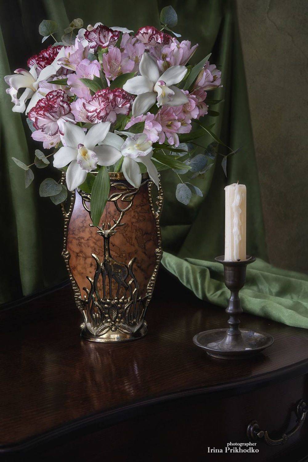 натюрморт, цветы, букеты, свечи, Ирина Приходько