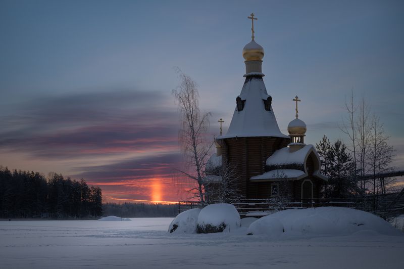 ленинградская область, река, вуокса, храм Рассвет на Вуоксе фото превью