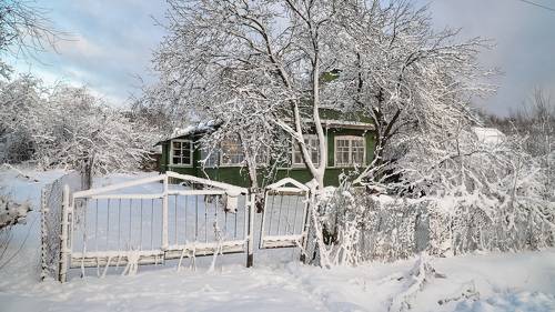 Утро в деревне.