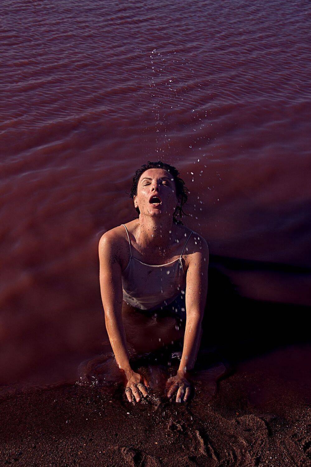 Water, розовое озеро, девушка , Ксения Okdmuse