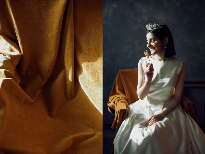 портрет The Princess of silk and velvet with a candy rooster фото превью