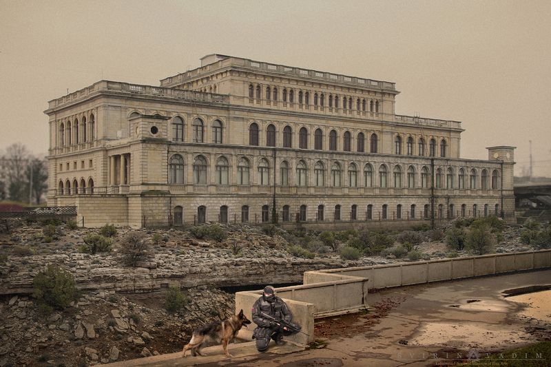 калининград, преголь, русло, засуха, апокалипсис, россия, балтика, солдат, собака,  армагедон, фантастика, музей, преголь, будущее «КОМИИ» фото превью