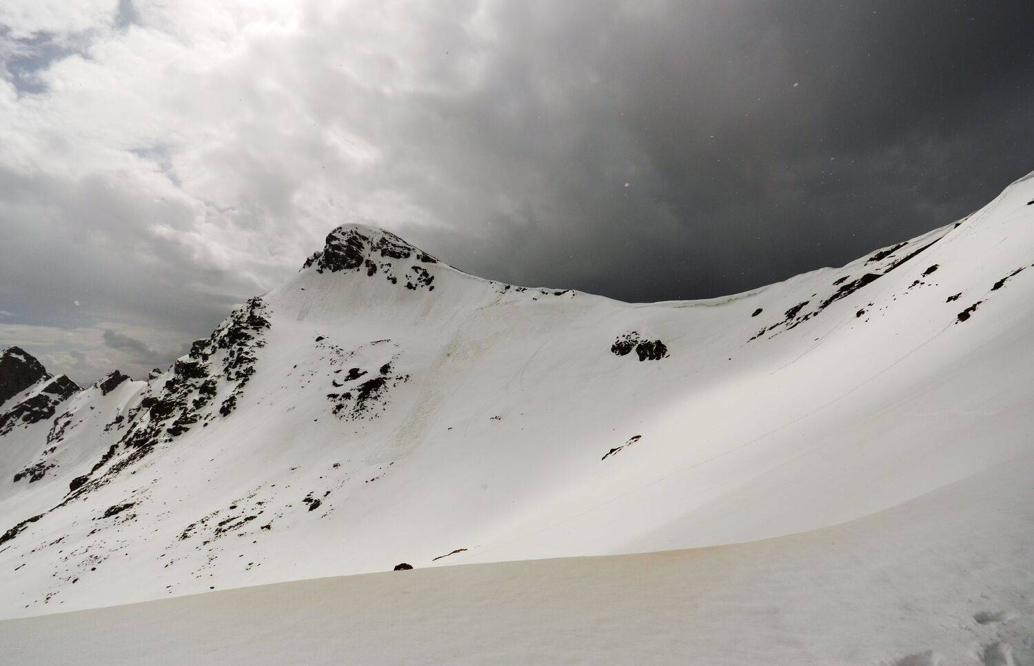 горы, снег, тучи, Елена Шевченко