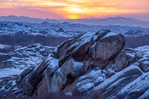 Закат в Баянауле