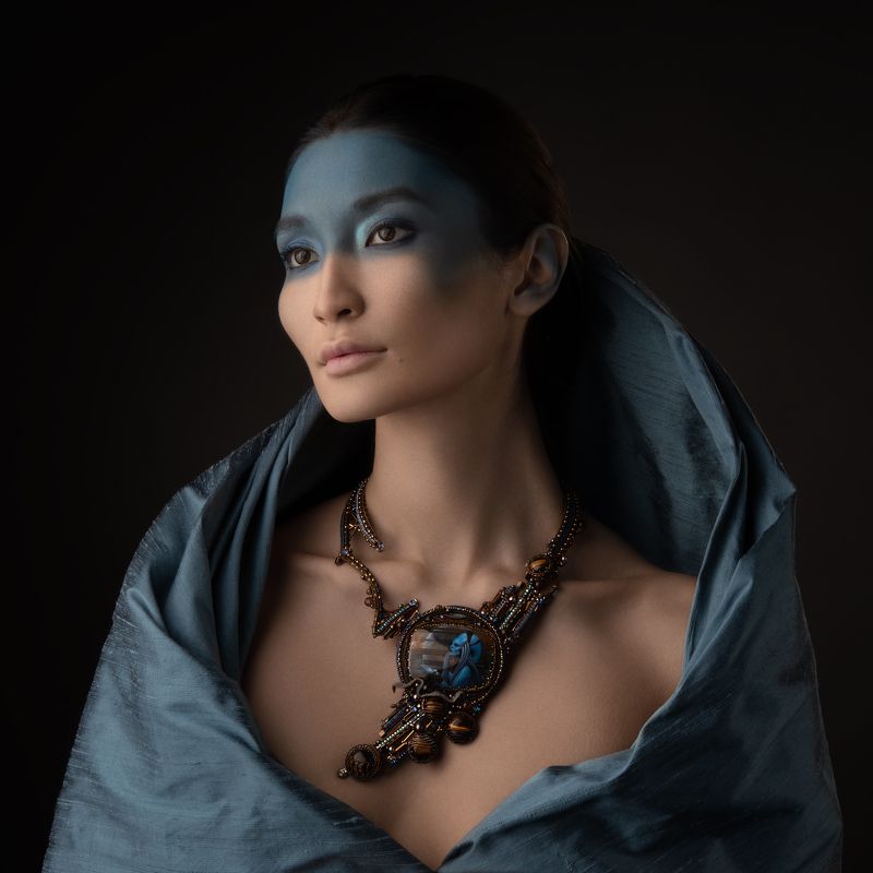 diva, портрет, украшение, синий, азиатка, плавалагуна, plavalaguna Diva фото превью