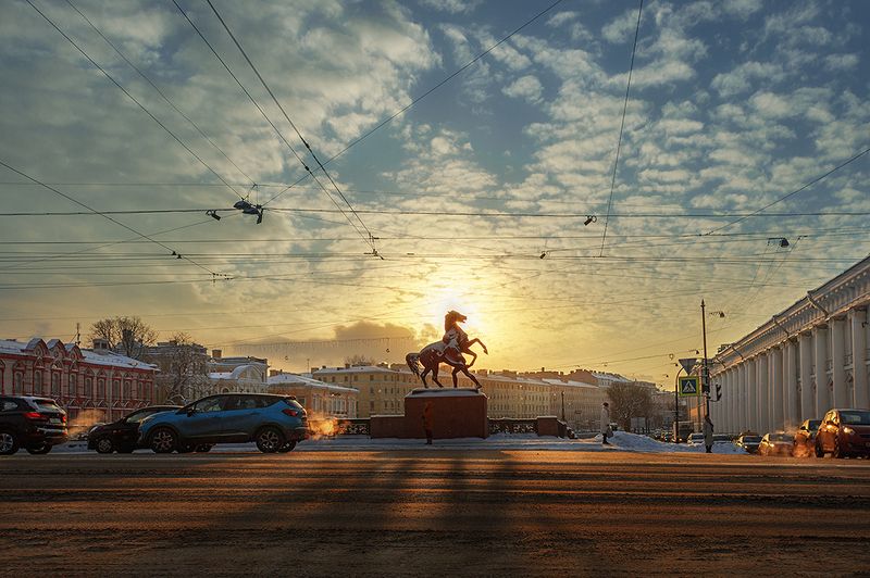 Аничков мост в декабре фото превью