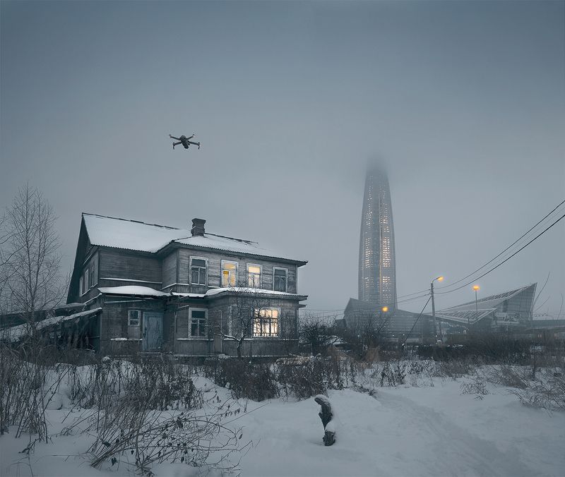 лахта, дом, зима Кибердеревня фото превью