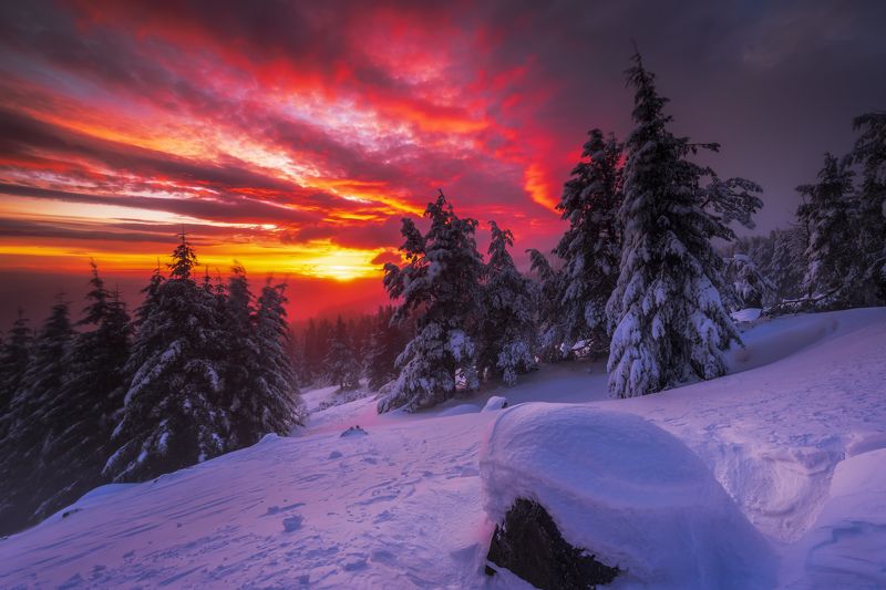 landscape;sunrise Stormy sunrise фото превью