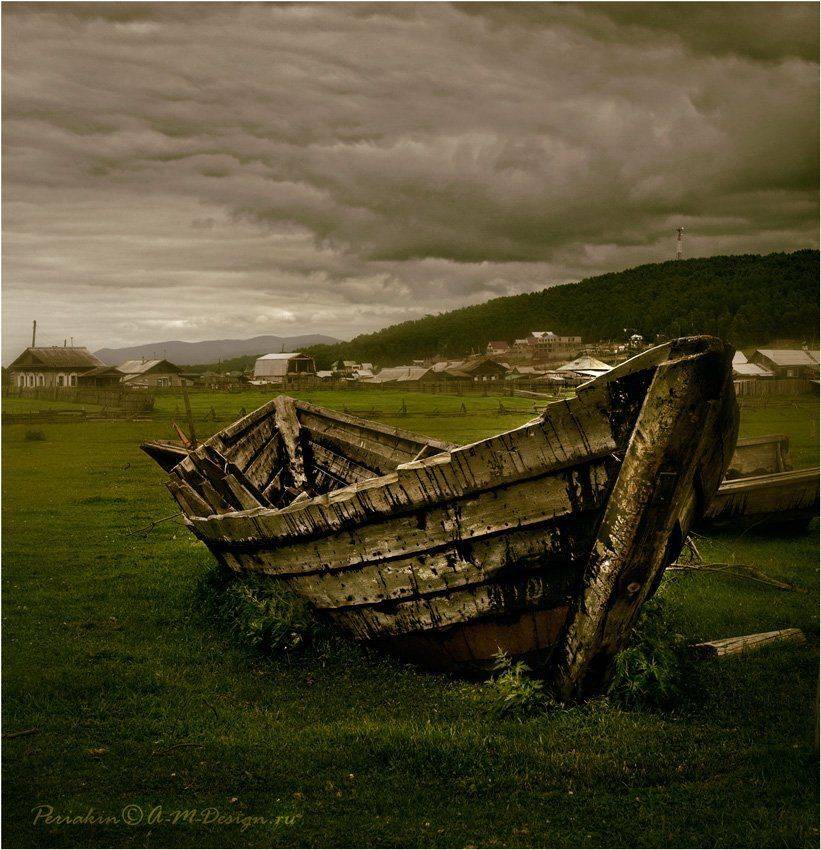 байкал, лодка, село, сухая, Виктор Перякин