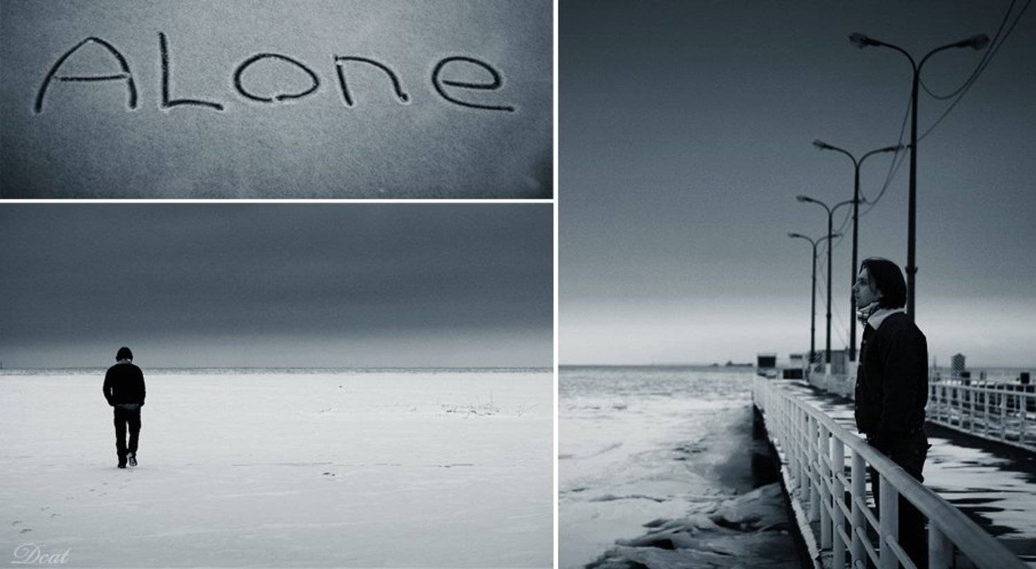 мужчина, лед, отношения, размышления, холод, зима, причал, залив, Darn Cat