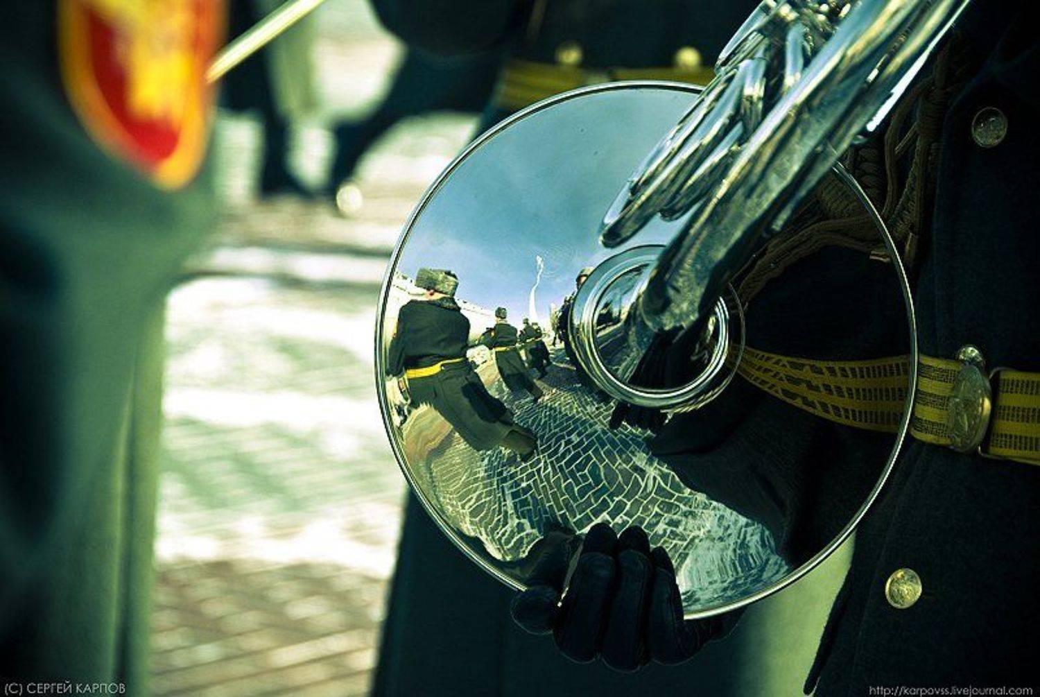 репортаж, оркестр, трубачи, отражение, Сергей Карпов