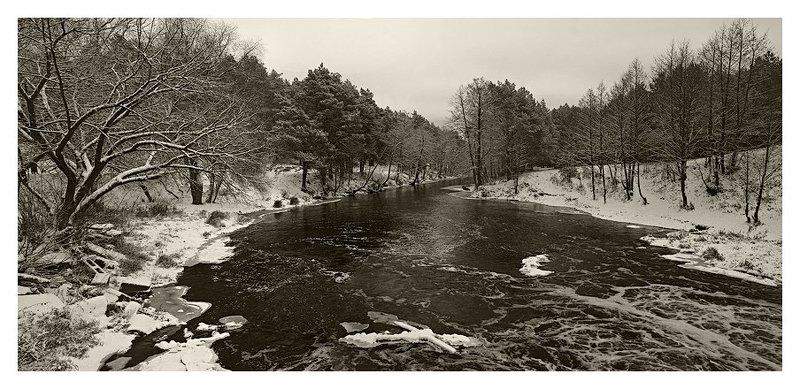 зима, река Зимняя река #1 фото превью