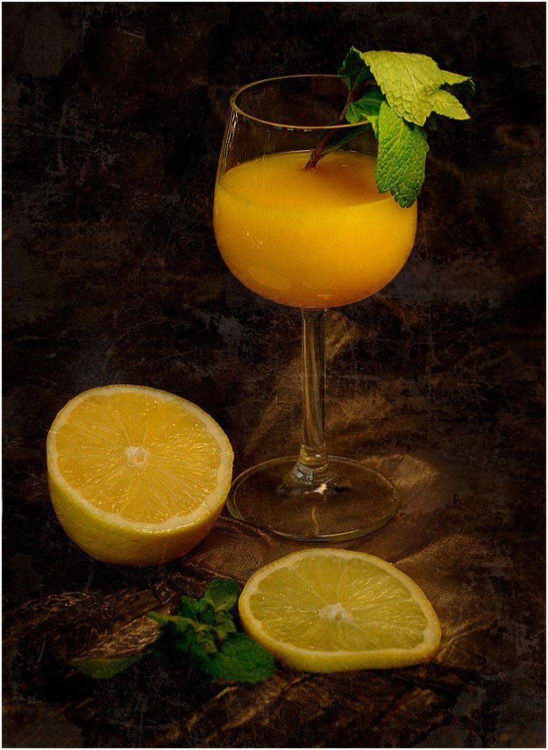 натюрморт, лимон, мята, Юлия