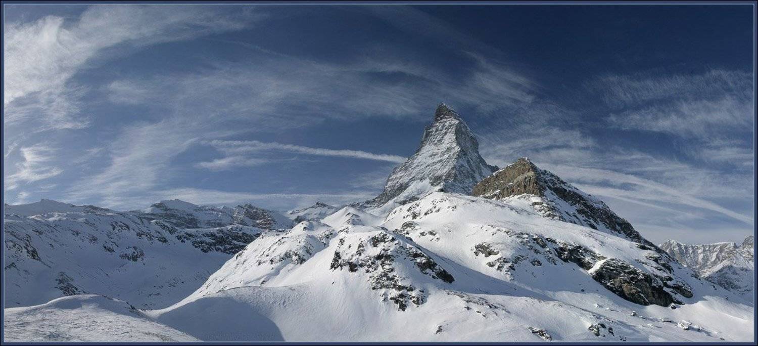 маттерхорн, альпы, зима, облака, Forest Elf