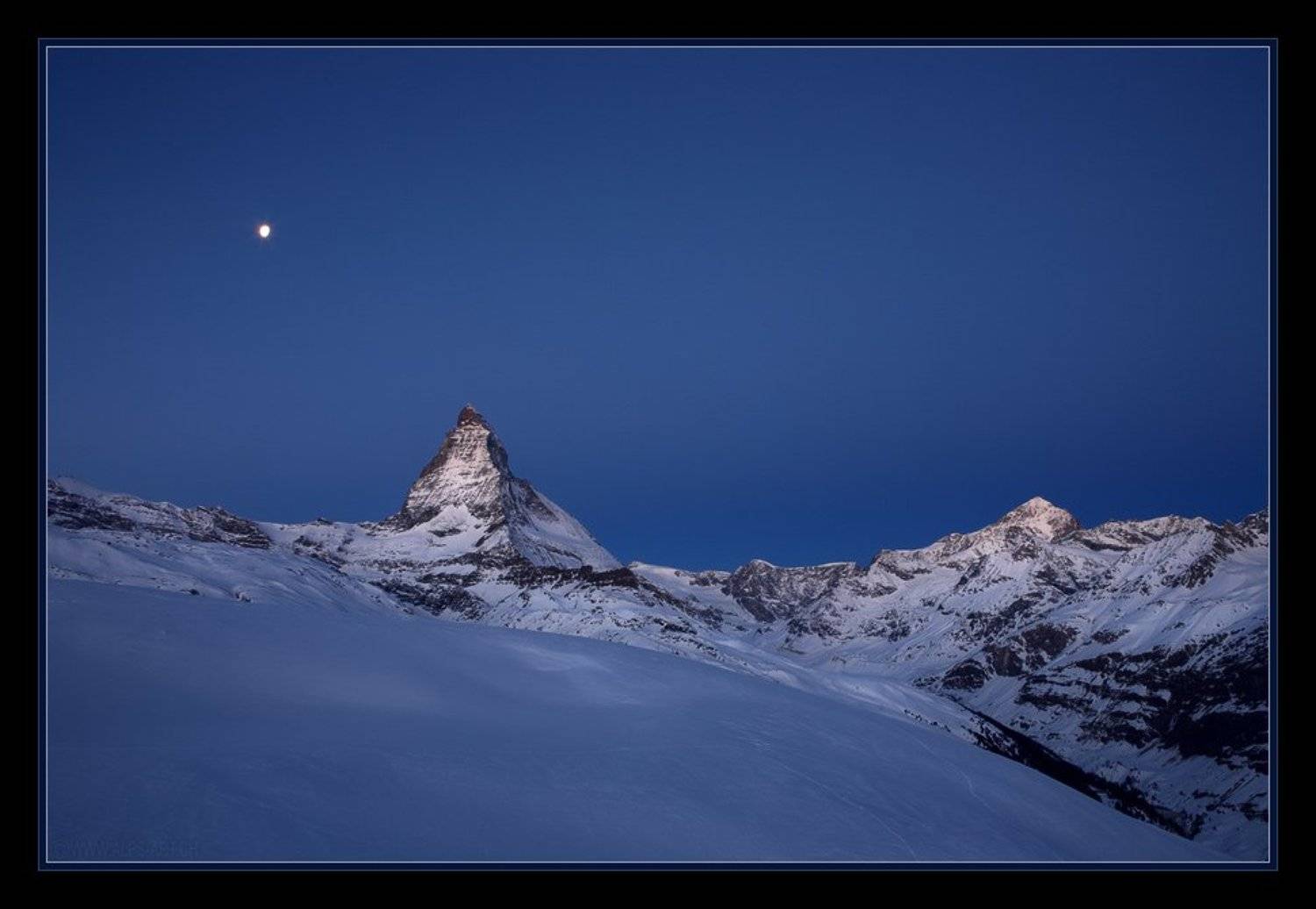альпы, маттерхорн, горы, зима, предрассветье, Forest Elf