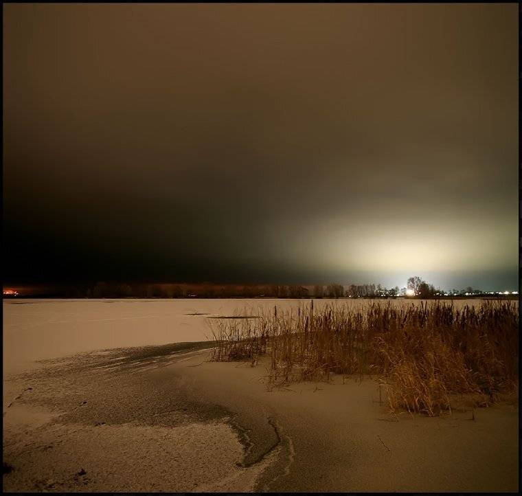 ночь,река, Эдуард VTORNIK  Николаев