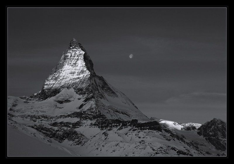 маттерхорн, альпы, луна, горы, зима, вершина О вечности фото превью