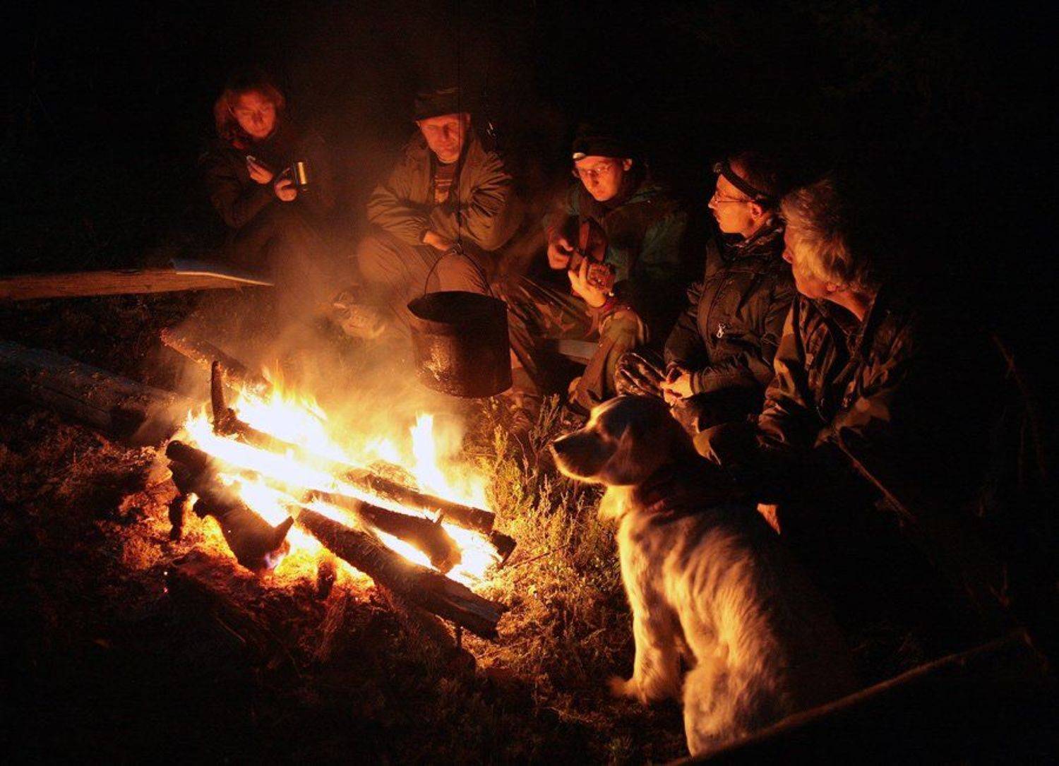 карелия, костер, друзья, ночь, Иван Жданов