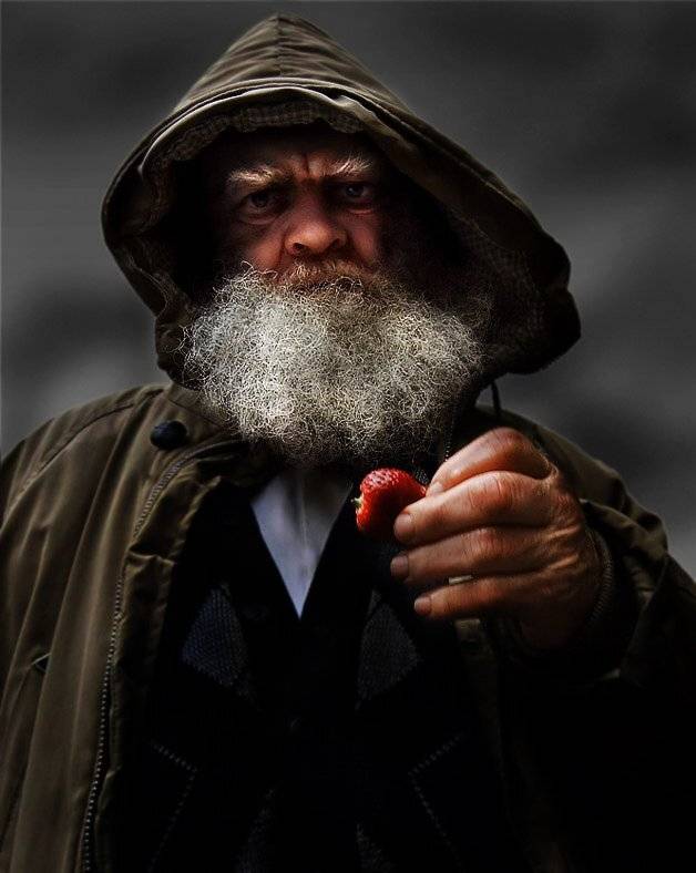 дед, клубника, рынок, иерусалим, Maxim_Shamota