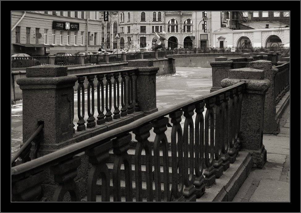 петербург, грибоедова канал, банковский мост, зима, Kirill Shapovalov