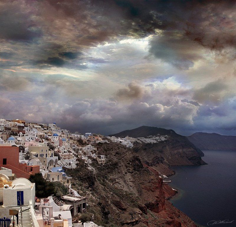 www,zhamkov.com, dmitry zhamkov, landscape, santorini Sky town фото превью