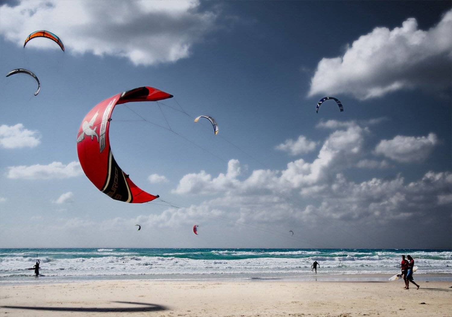 друзья, ветер, облака, волы, средиземное, море, парус, кайт, пляж, песок, Bobsfog