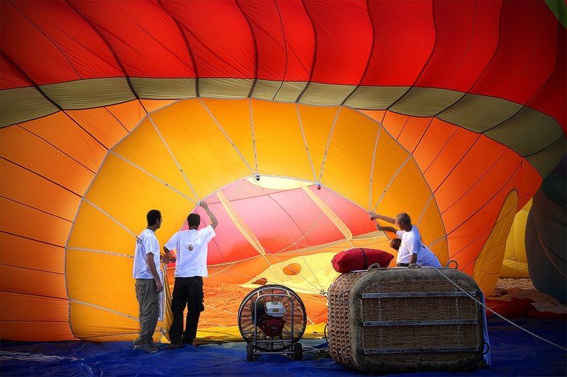 шар, воздушный, фестиваль, тимна, негев, израиль Наполняющие шар. фото превью