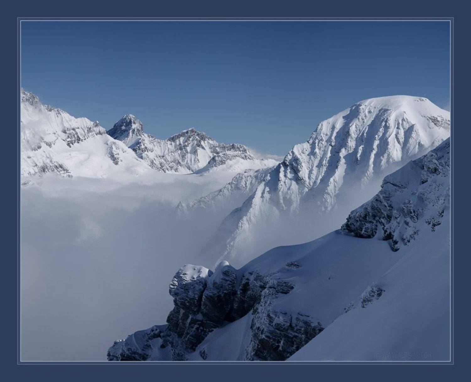 альпы, зима, снег, горы, Forest Elf