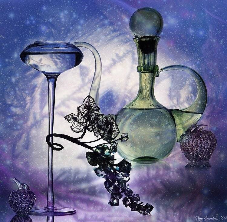 фото, снег, стекло, бокал, натюрморт, Ольга Горелова