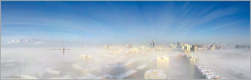 новосибирск, утро, туман, мороз, -33, аня графова Город - призрак фото превью