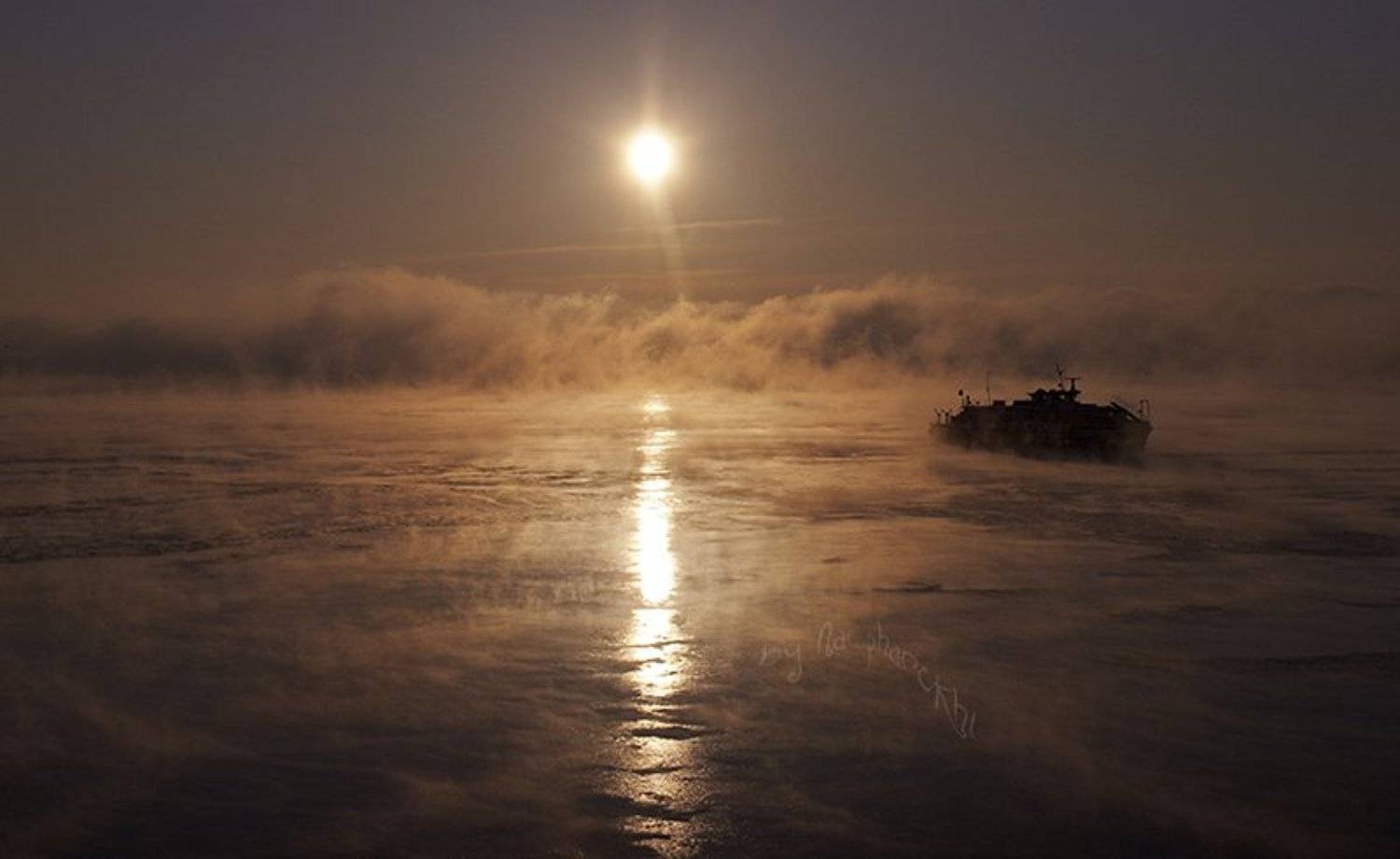 паром, волга, река, волгоград, зима, мороз, Кирилл Брага