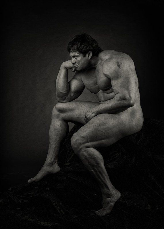 Black and white, Bodybuilding, Couple, Musdles the Abduction of Europe фото превью