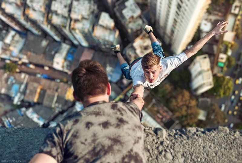 Высота, Парень, Свободный полет, Страх, Страх высоты *** фото превью