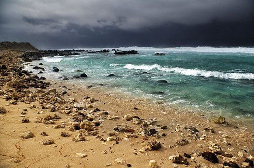 Thunderstorm on the sea