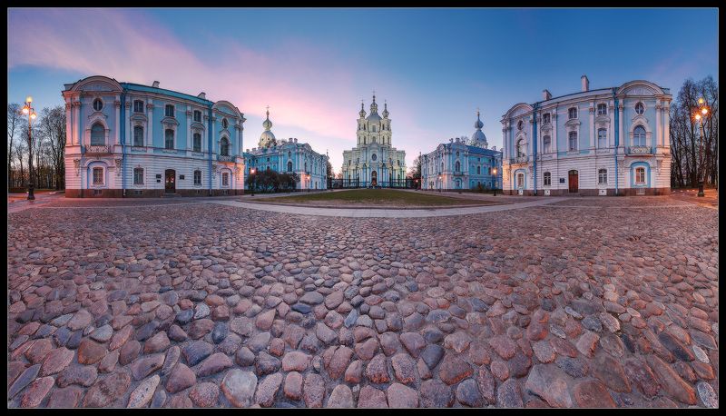 санкт, петербург, петроград, лениград, смольный, собор, растрелли, рассвет, весна, утро про доброе утро Смольного Собора и про... фото превью