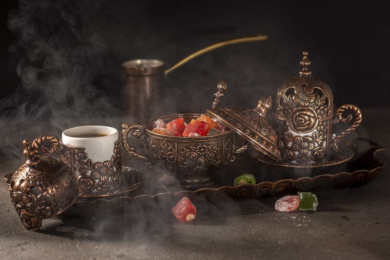 кофе, сервиз, турция, восток, кофе по-турецки Кофе по-турецки фото превью