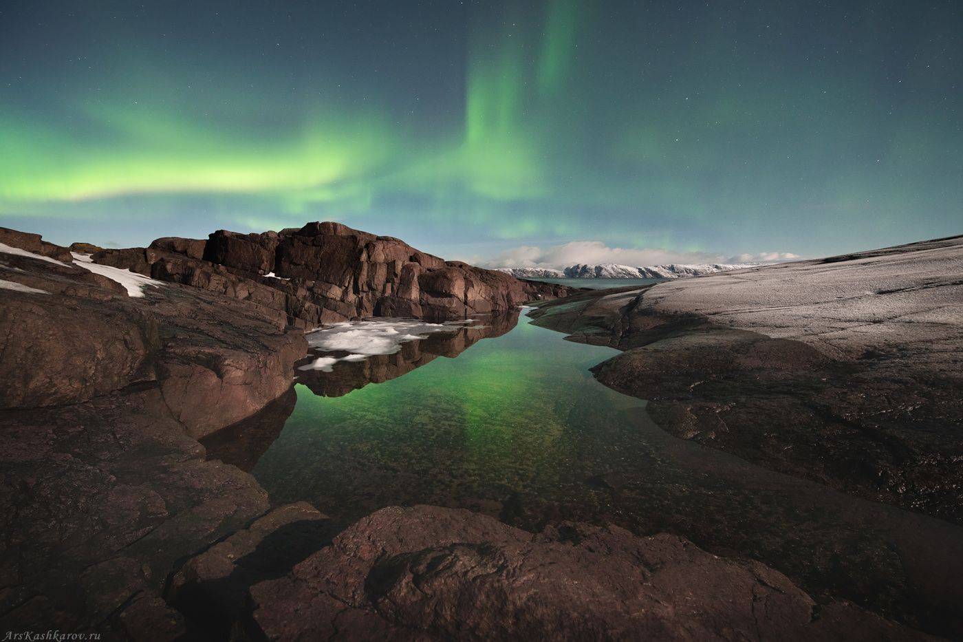 северное сияние, териберка, кольский полуостров, арктика, баренцево море, мурманская область, Арсений Кашкаров