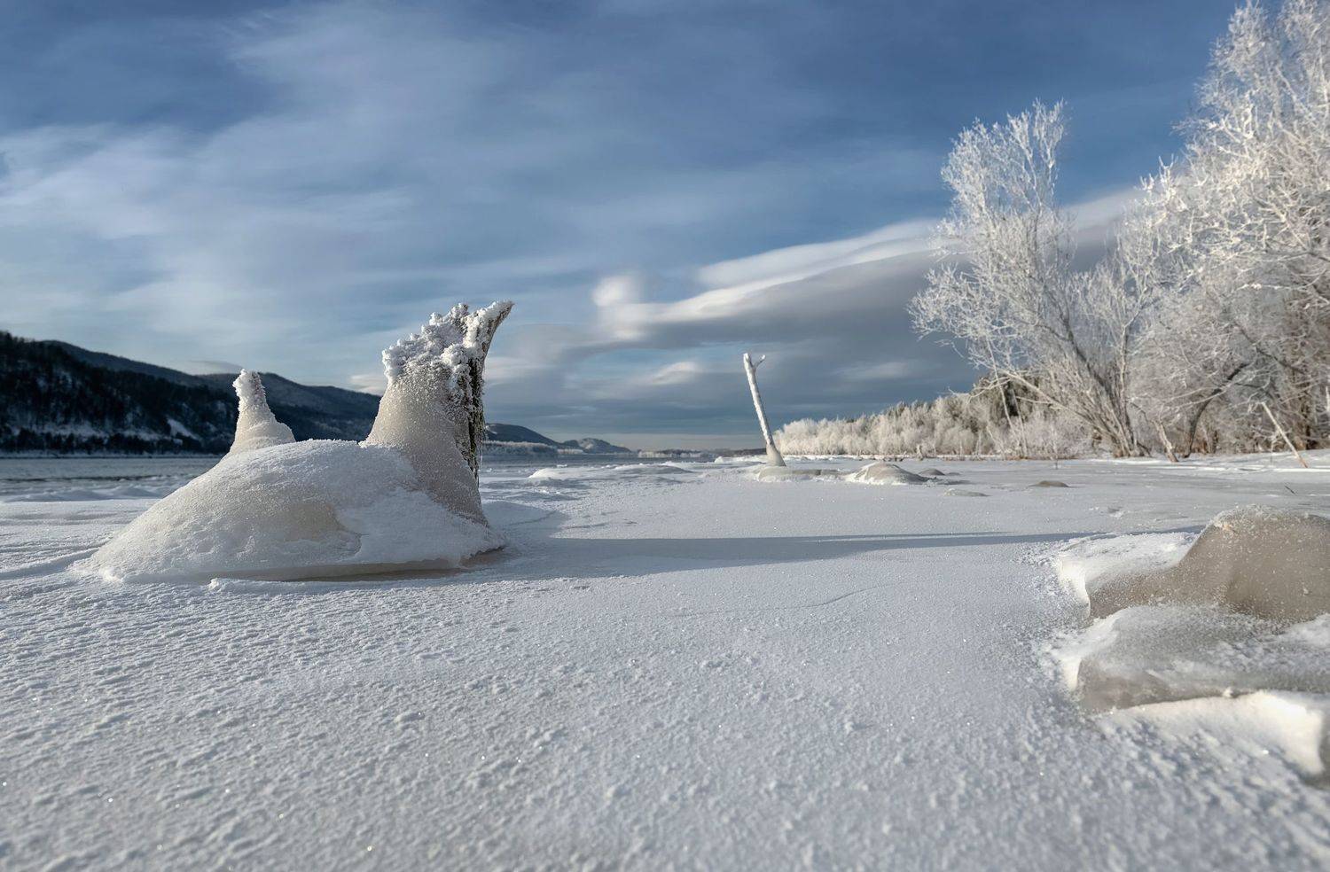 лед, мороз, берег, сибирь, Марина Фомина