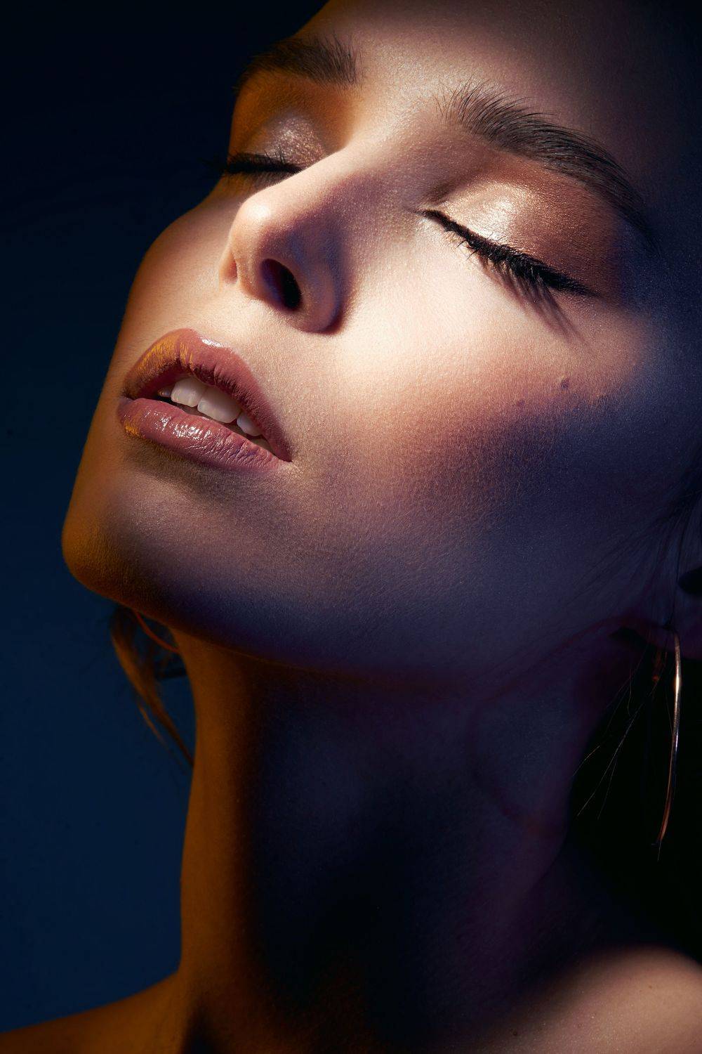 woman, portrait, girl, red, makeup, closeup, fashion, fashionable, cute, attractive, face, Евгений Кириллов