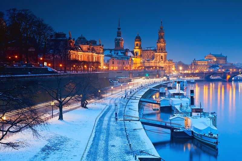 Зимний Дрезден, Германия фото превью