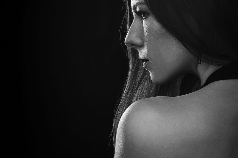 модель, девушка, girl, female, woman, portrait, портрет, bw Elena фото превью