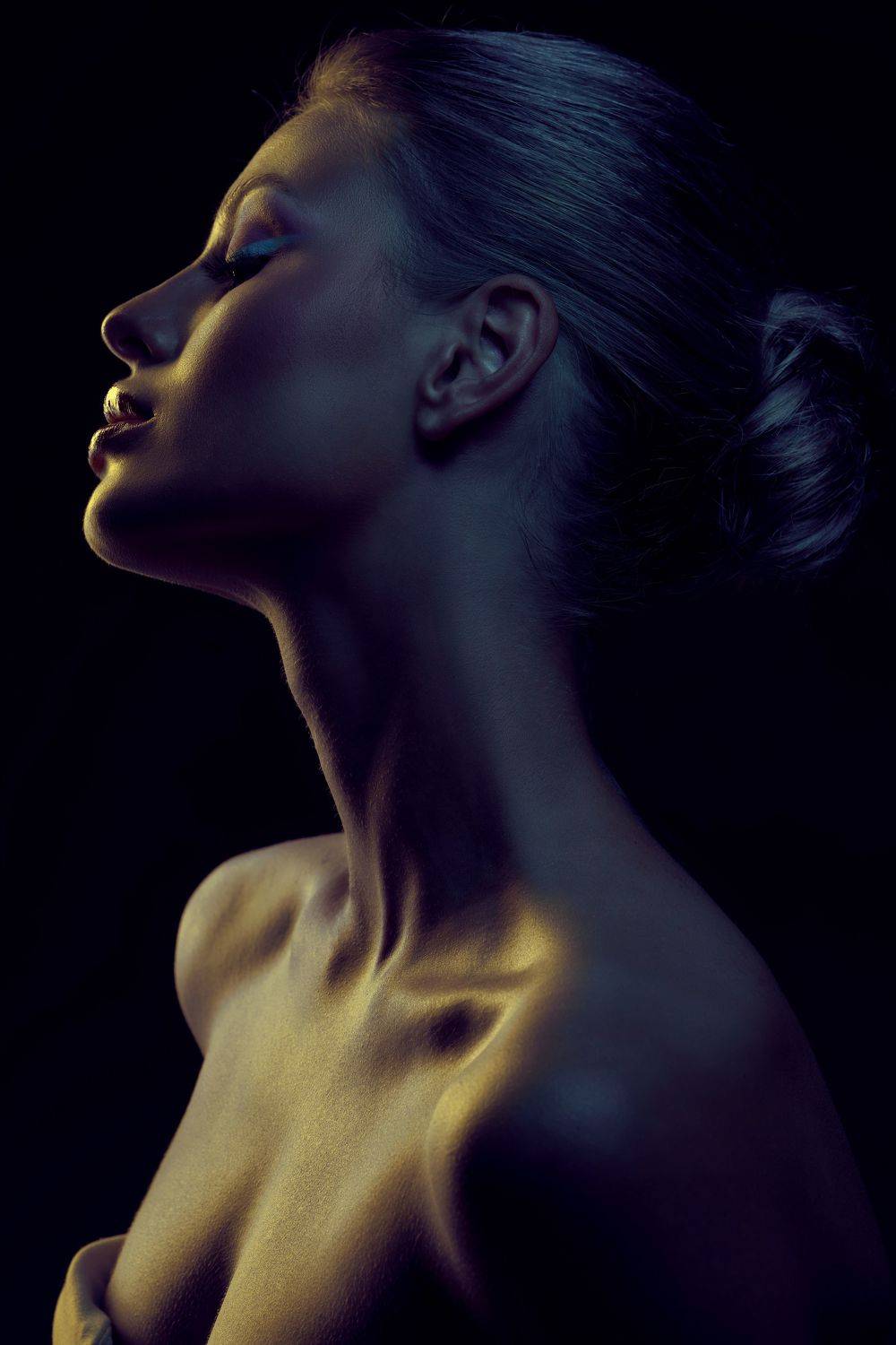 woman, portrait, girl, red, makeup, closeup, fashion, fashionable, cute, attractive, face, Евгений Кириллов