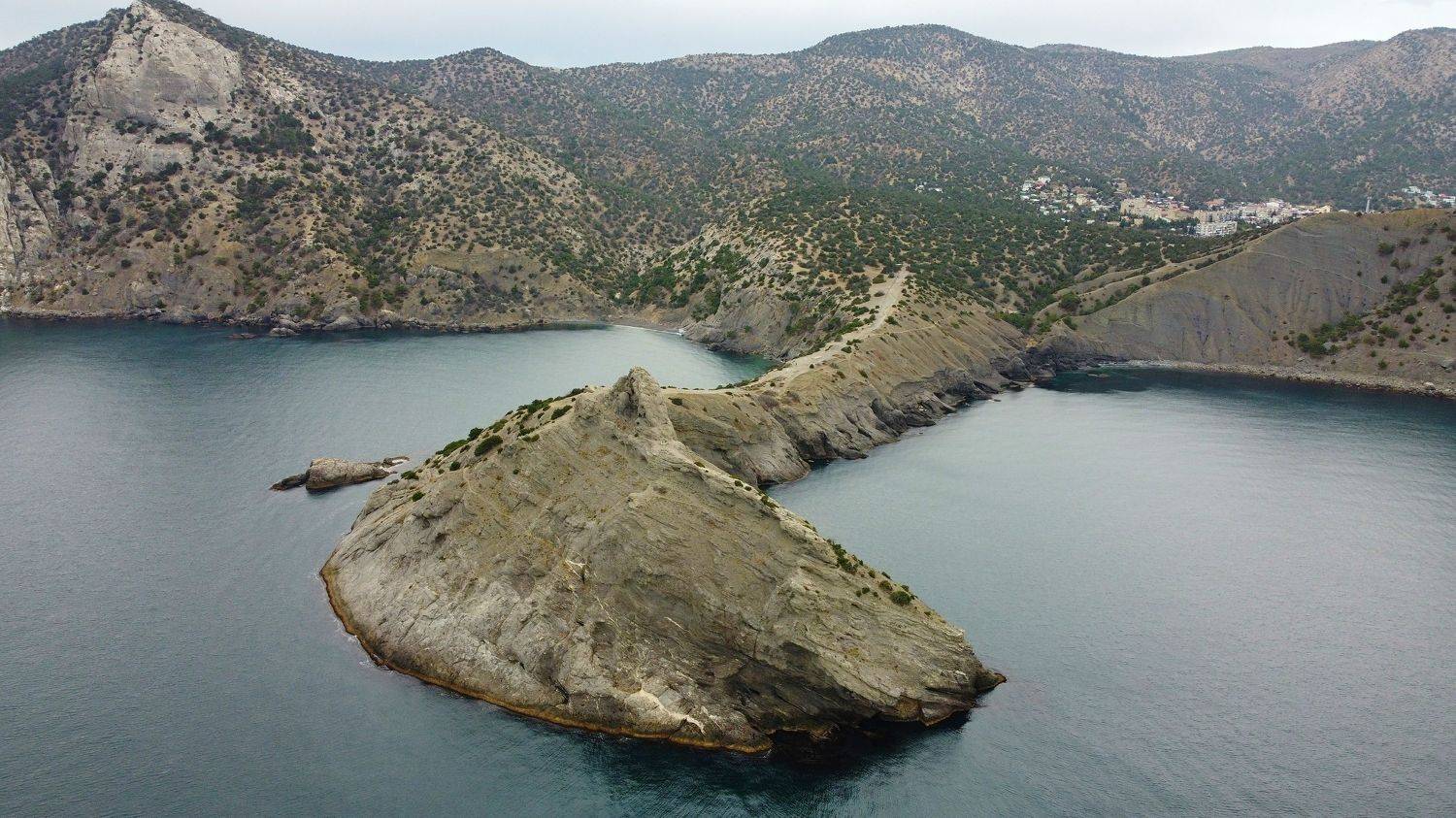 sea, horizon, coast, morning, mountain, rock, landscape, nature, cape, Сергей Андреевич