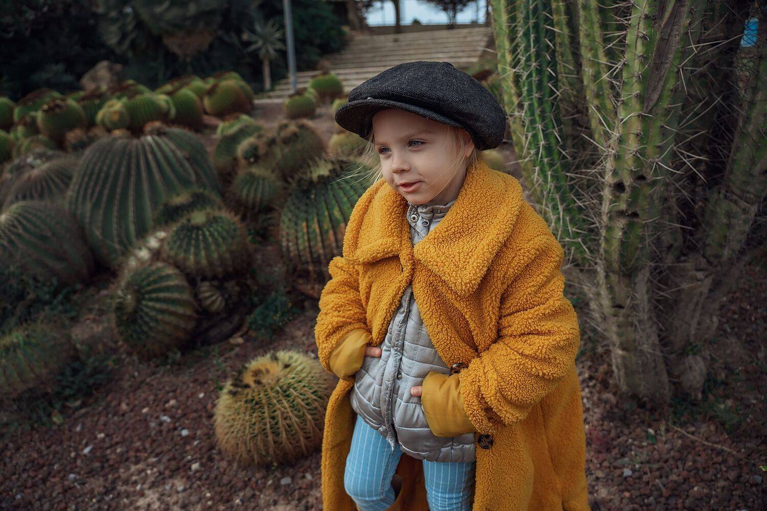 дети, фото, кактус, желтый, семья, фотогрвфия, Шаповалов Олег