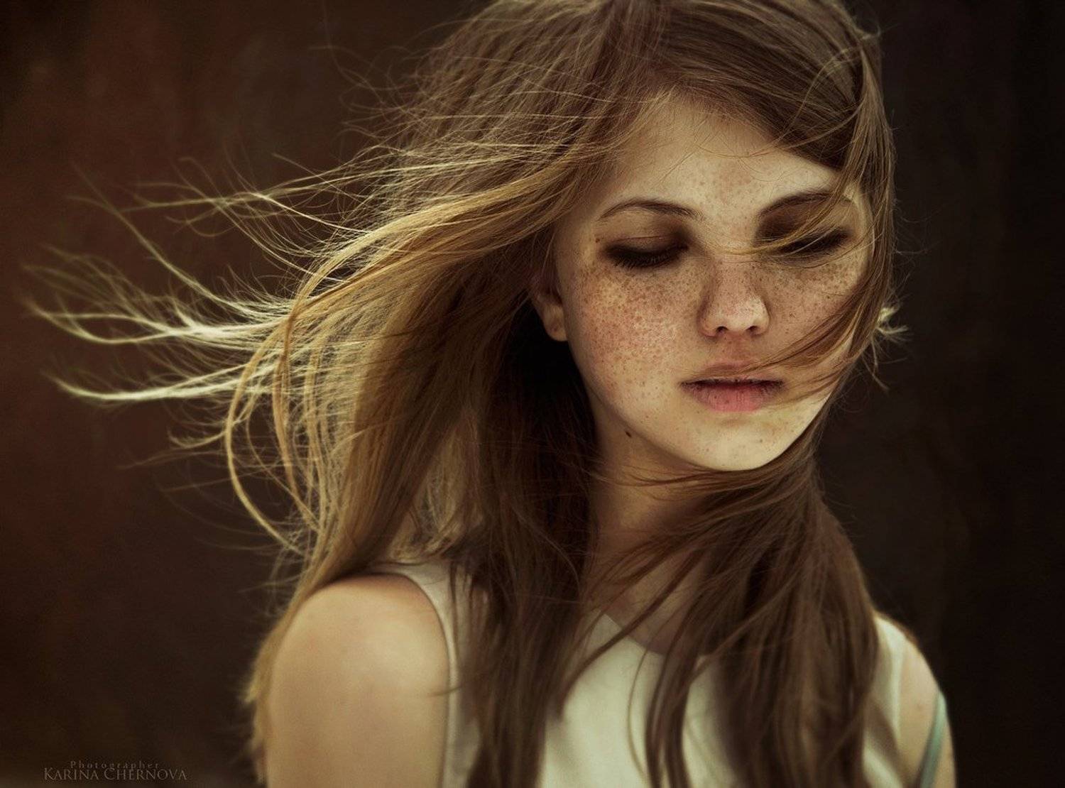50mm, Dream, Eyes, Fine art, Girl, Hair, Karinachernova, Lips, Moscow, Nikon d90, Portrait, Wind, Веснушки, Портрет девушки, Чернова Карина