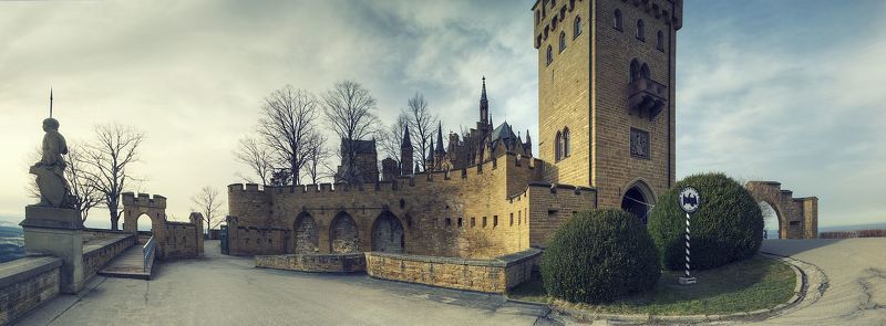 Германия, Замок, Панорама Burg Hohenzollern фото превью