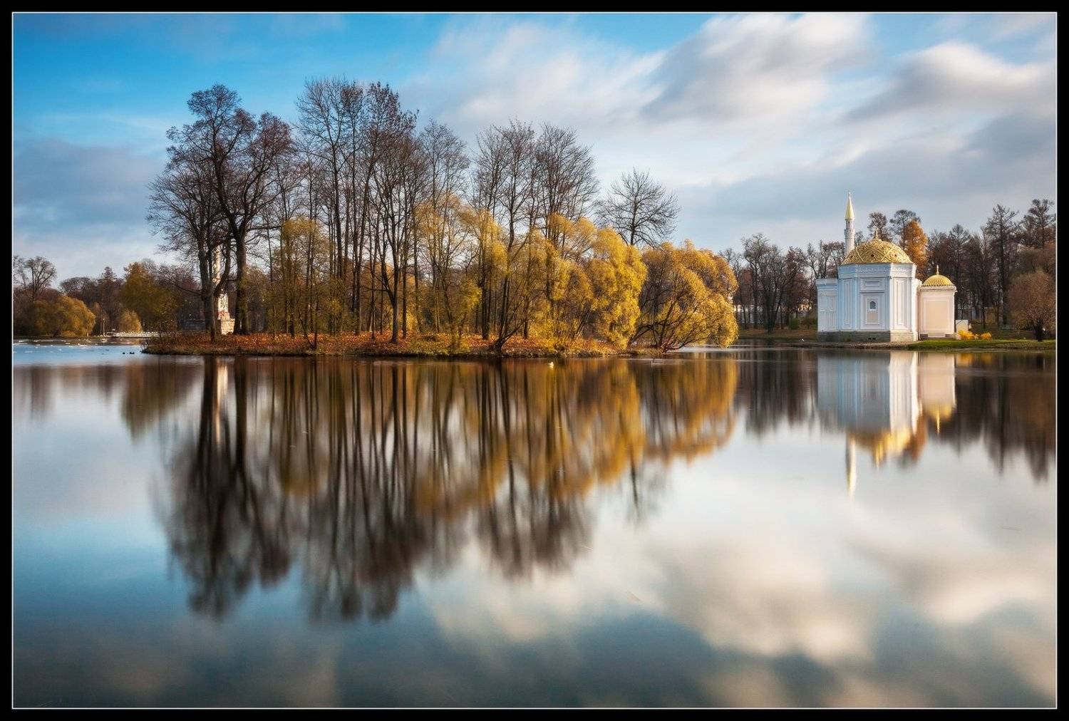 пушкин, царское, село, екатерининский, парк, осень, Илья Штром
