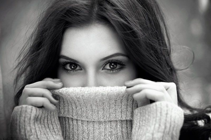 50mm, Black & white, Emotion, Eyes, Girl, Hair, Moscow, Nikon d90, Portrait Flirt фото превью