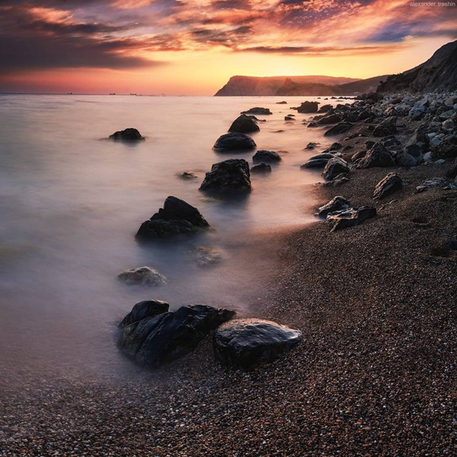 Балаклава, Закат, Золотой пляж, Крым, Морской пейзаж, Пейзаж, Севастополь, Трашин, Александр Трашин